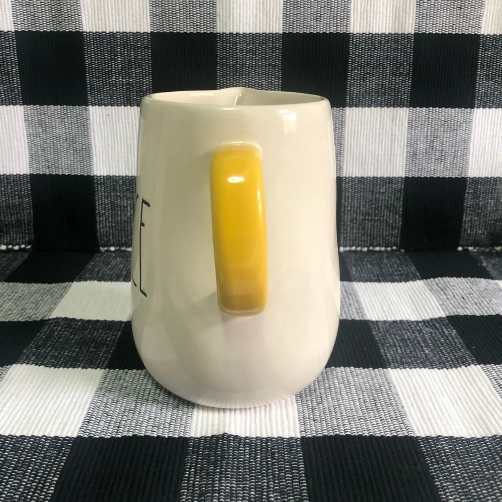 Rae Dunn “JUICE” Small Pitcher with Yellow Handle (HTF) - Picture 3 of 6